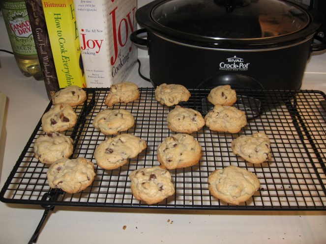 Cookies cooling on the rack
