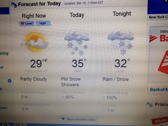 Weather forecast for ZIP code 10010